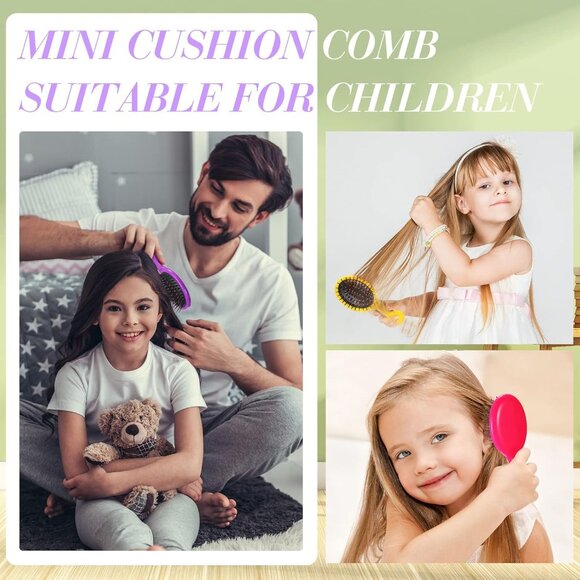 Mini Detangling Hairbrush Set 36 Pack Soft Bristle Travel Comfort Kids Adults - Picture 3 of 7